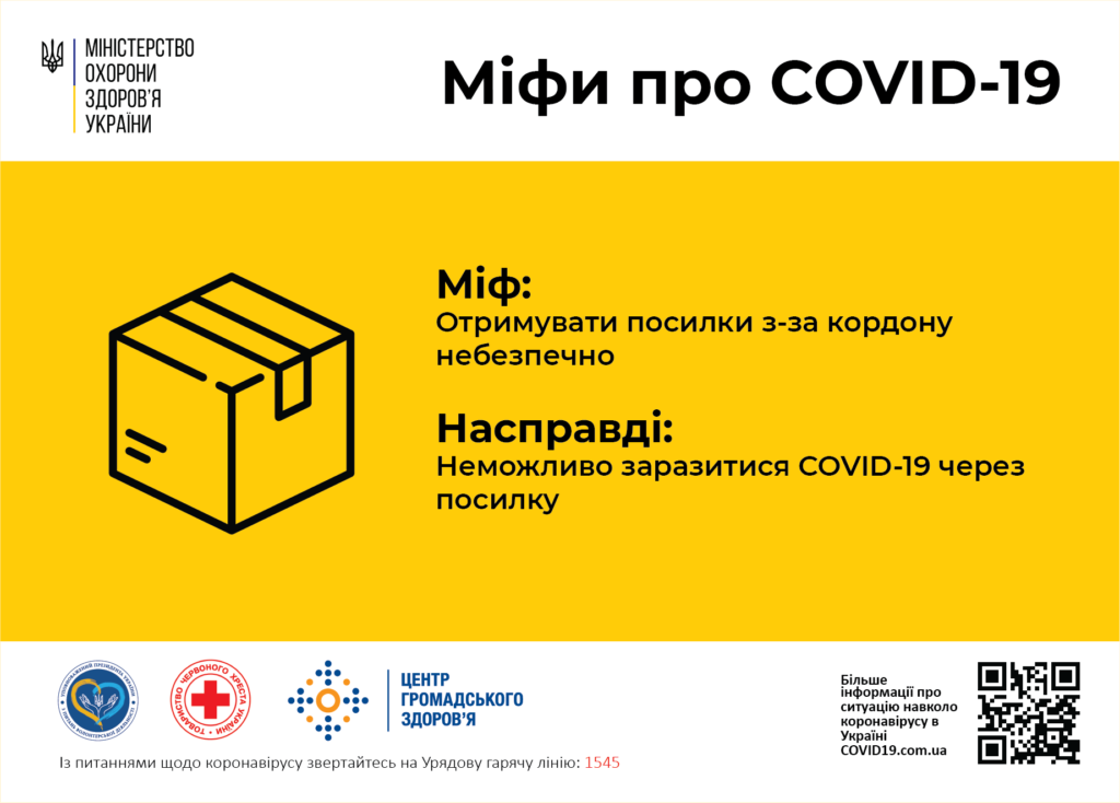 Шановні пацієнти, звертаємо вашу увагу на міфи про COVID-19